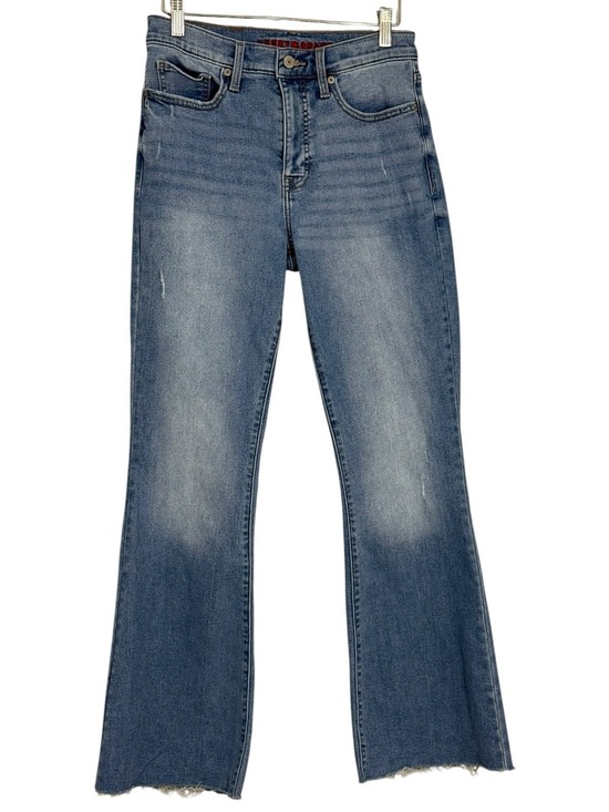 Lucky Brand Denim - Lucky Brand Stevie High Rise Flare Jeans Light Wash Raw Hem Women’s 28
